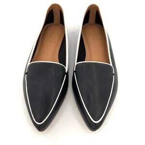 J.Crew Edie leather women’s loafers flats with piping